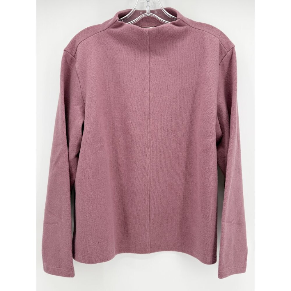 A New Day Women's Long Sleeve Brushed Mockneck Top in Mauve M - Picture 2 of 10